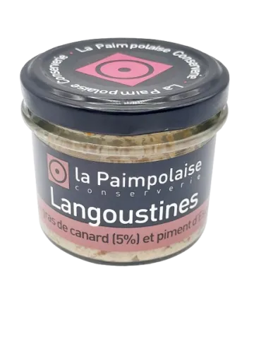 Tartinable de langoustines au foie gras de canard 5% et piment d'Espelette 80g