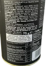 Chocolats a la truffe noir 75g