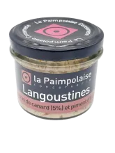 Tartinable de langoustines au foie gras de canard 5% et piment d'Espelette 80g